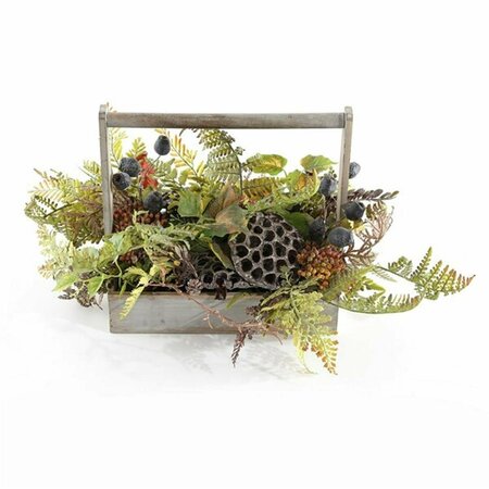 SAFAVIEH 25 in. Faux Lotus & Fern Planter Multi Color FXP1065A